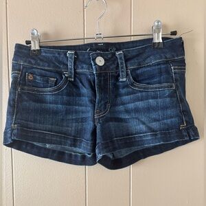 Womens Y2K American Eagle Mini Jean Shorts size 2
